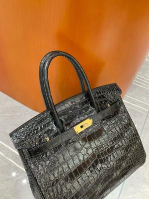 wholesale quality hermes birkin 30 shinny niloticus crocodile 89 noir ghd